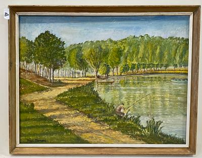 FRED BERNARD(1969-). "Etang de la Minière (Yvelines)".
