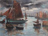 many boats that are floating in the water