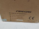 a cardboard box with a picture of a firegas logo on it