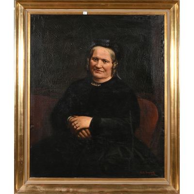 DUPONT Emilie. « Jeune femme au repos ».