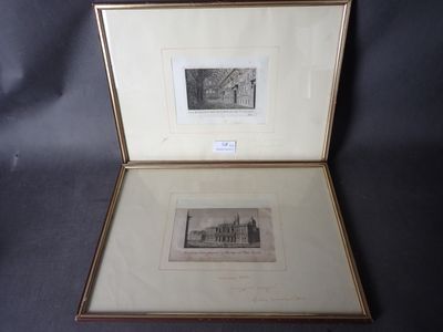 Lot de 2 gravures représentant : la chapelle du vatican et l…