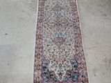 a rug is laying on the floor in a room