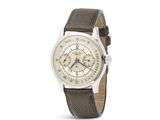 une image d'une montre-bracelet avec un bracelet en cuir marron