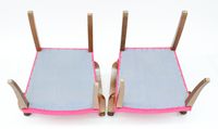Paire de fauteuils bridge en bois naturel, assise et dossier… (photo 3)