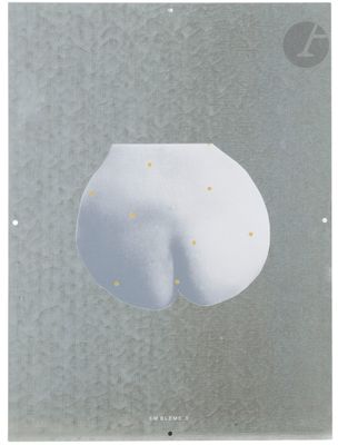 an image of a picture of a woman ' s butt with dots on it