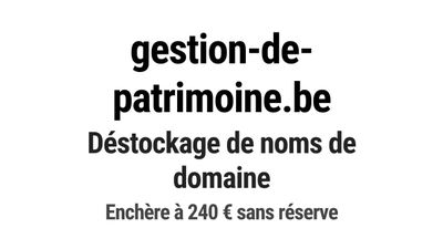 Nom de domaine gestion-de-patrimoine.