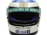 a close up of a helmet on a white background