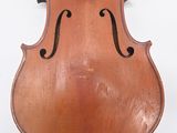 an old violin on a white background with a black bow