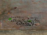 a picture of a painting with writing on it