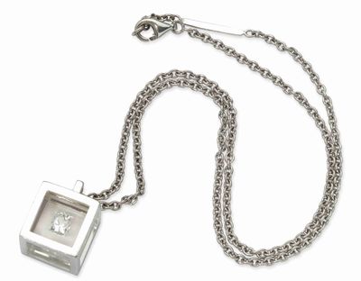 Pascal Morabito Collier Cube Diamant EN OR Gris 18k ET Diama…