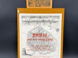 two framed maps of the city of paris and a map of the city of paris