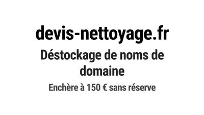 Nom de domaine devis-nettoyage.