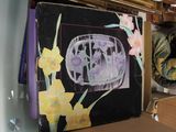 a picture of a picture of a vase with flowers on it