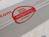 a close up of a box with a logo on it