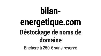 Nom de domaine bilan-energetique.