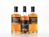 three bottles of highland park 12 years old and a bottle of highland park 12 years old