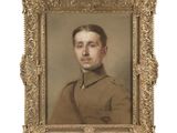 portrait of a man in a military uniform in a gold frame