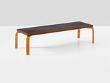 an image of a wooden bench on a white surface