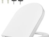 a close up of a toilet seat with the lid closed