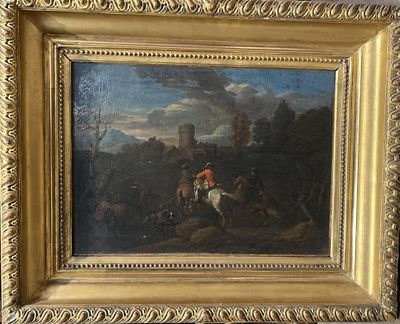 une image d'un tableau représentant un homme sur un cheval