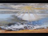 une peinture d'un voilier dans l'eau