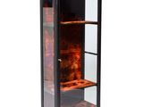 an image of a display case with a clock on top of it