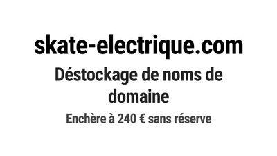 Nom de domaine skate-electrique.