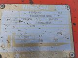a close up of a sign on the side of a tractor
