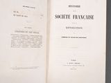 an open book with a black and white image on it
