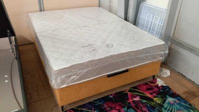 Sommier coffre imperial moutarde 140x190 - NEUF fin de série…