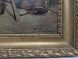 a picture of a painting of a man with a hat on