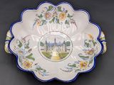 a bowl with a picture of a castle on it