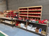many shelves with tools on them in a garage