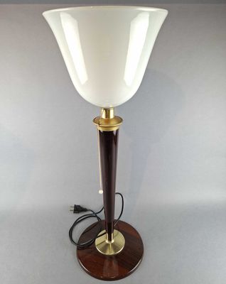 an image of a table lamp with a white shade on it