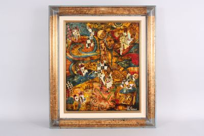an image of a picture of a painting on a wall