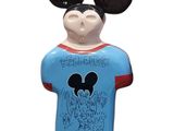 mickey mouse figurine with t - shirt and mickey mouse ears