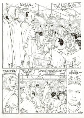 une page d'une bande dessinée représentant un homme et une femme en train de discuter