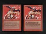 the two cards have a picture of a demon and a demon on them