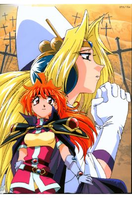 two anime characters are standing next to each other in front of power lines