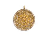un pendentif en or et diamants de forme circulaire
