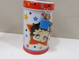 an image of a tin canister with a cartoon character on it