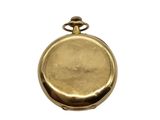 an old gold pocket watch on a white background with a white background