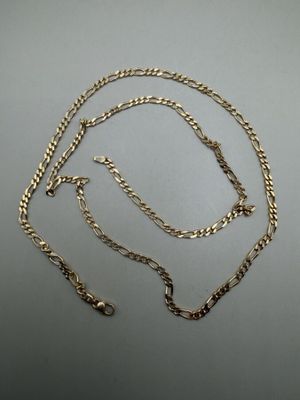 Collier en or jaune 750 millièmes maille alternée 20,5 g. - Photo 1