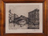 an image of a drawing of a bridge over a river