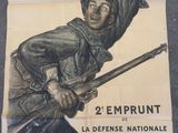 une vieille affiche représentant un homme tenant un pistolet dans la main droite
