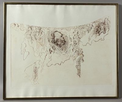 framed drawing of a map of the united states of america