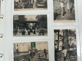 an old black and white photo of a book with pictures of people