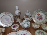 many different types of china on the table