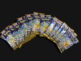 a lot of pokemon cards on a black background