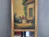 a picture of a painting on the wall of a mirror